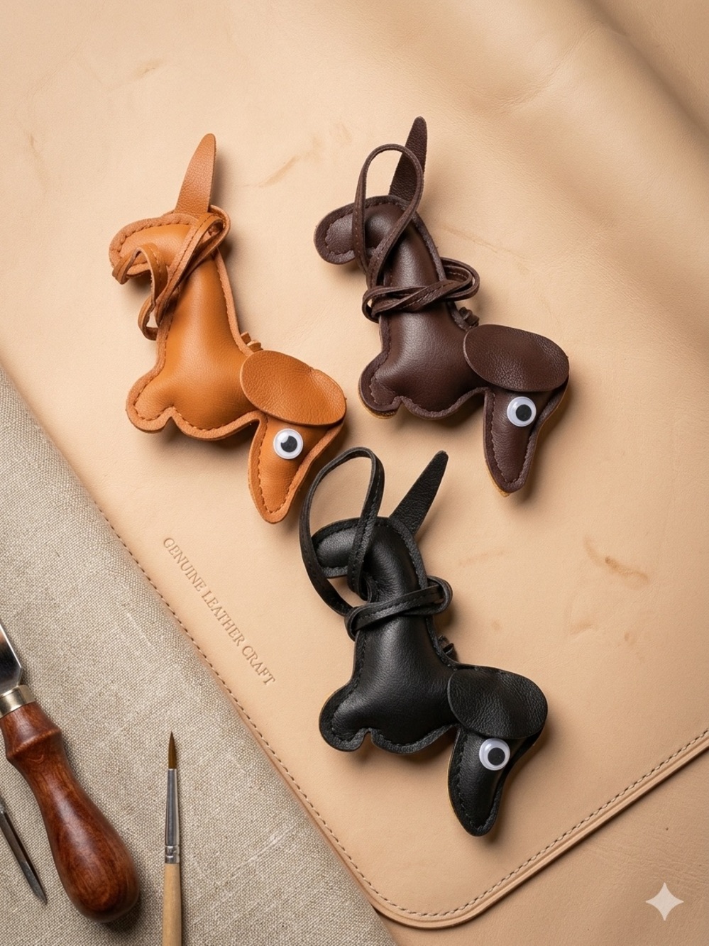 Dachshund Key/ bag Charms — Black, (only have black dog left) - Picture 3 of 5